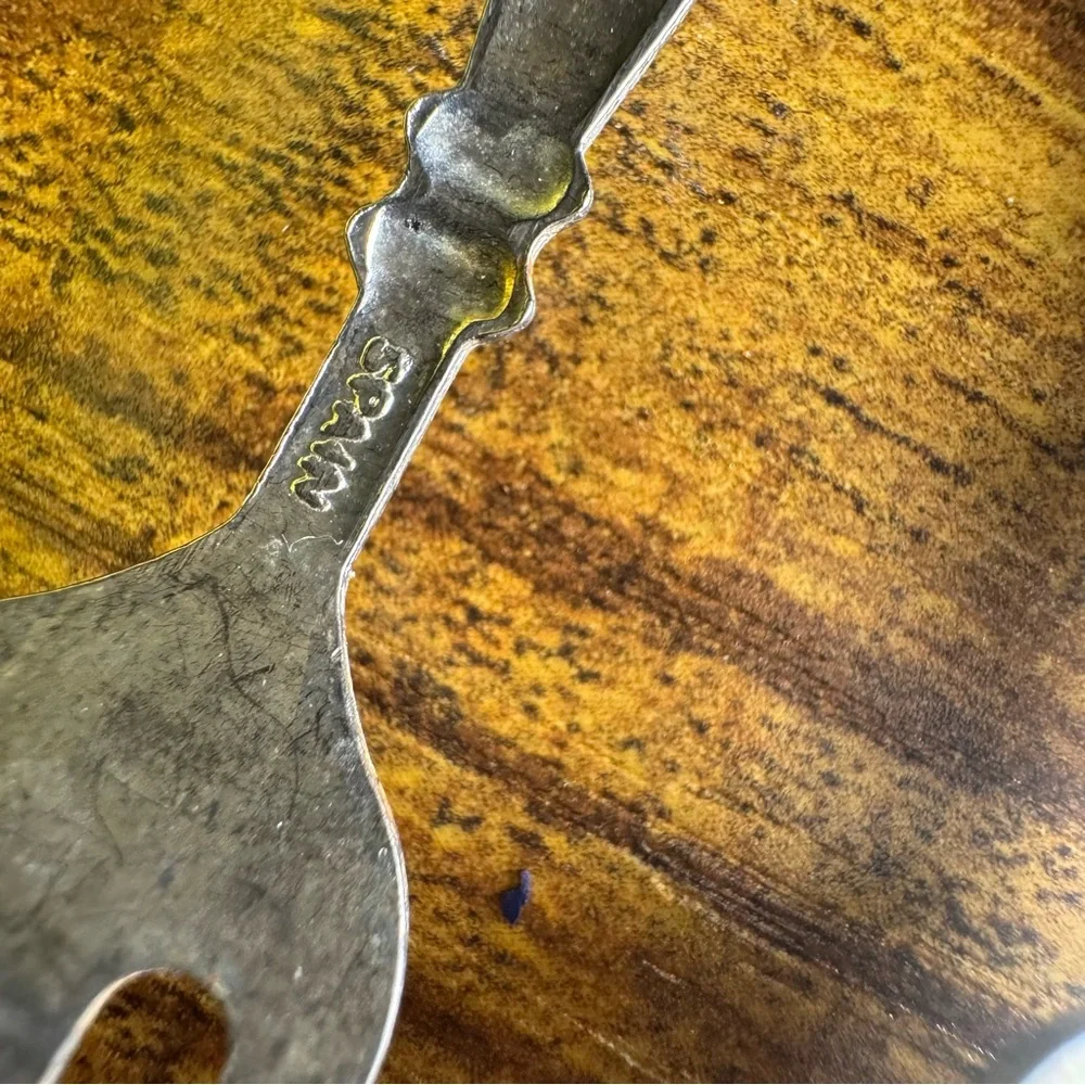 Vintage Grape Cocktail‎ Forks Silverplate Spain Vineyard Olive Seafood Set 4